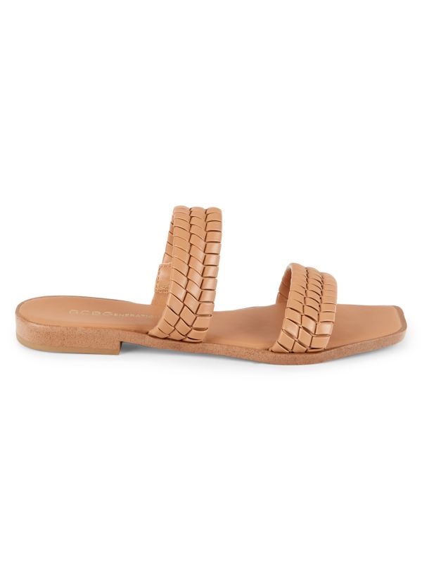 BCBGeneration Lara Textured Flat Sandals